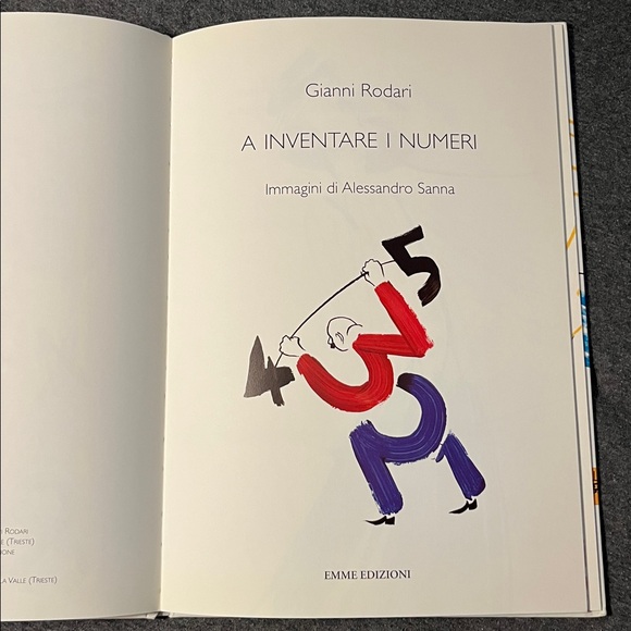 Giannni Rodari “A Inventare I Numeri” Number Book Italian Edition 2006 Hardcover - Picture 2 of 9